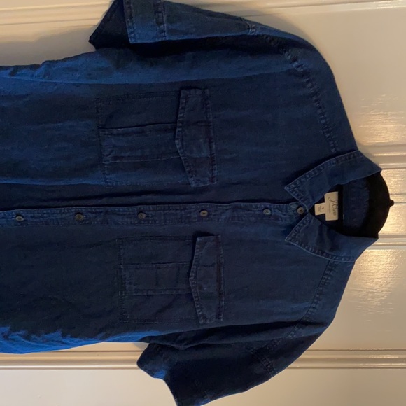 J Crew denim short sleeve blouse - Picture 3 of 4
